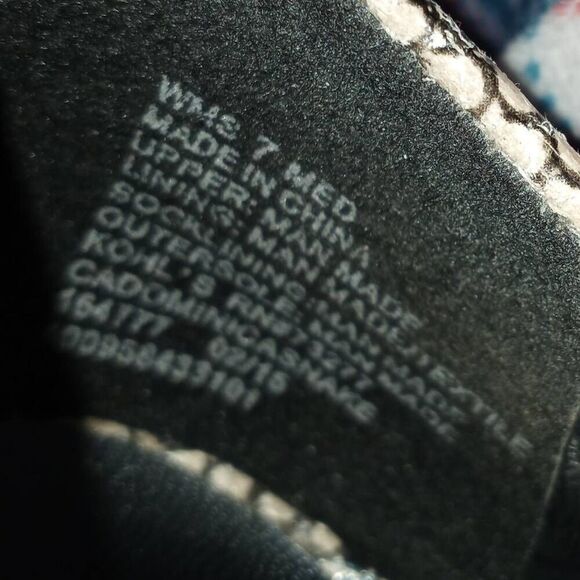 CANDIE'S BLACK & GRAY SNAKE PRINT HEELS SZ.7 EUC. - Picture 7 of 7